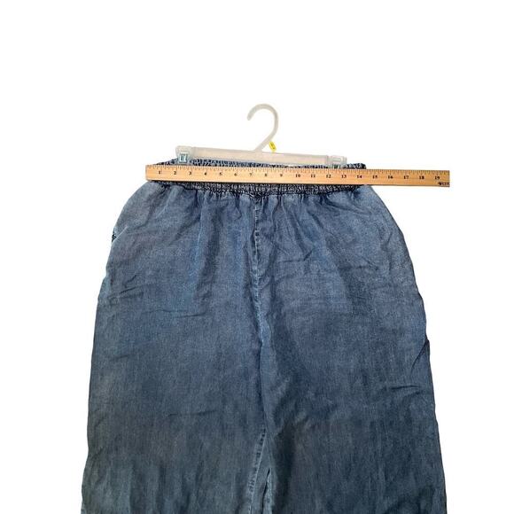 Velvet Heart Ankle Pants Straight Leg Pull On High Rise Chambray Blue Size XL - Picture 3 of 7